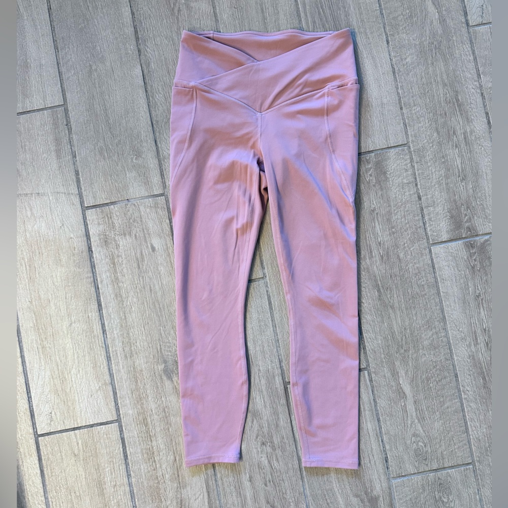 Pink Fabletics Pureluxe Crossover Leggings with Pockets